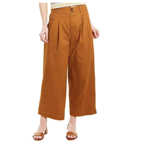 Madewell Pants - Madewell Pleated Wide Leg Tan Pants Size 2